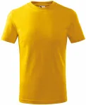 Dječja jednostavna majica, žuta boja