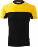 Dvobojna pamučna majica, žuta boja