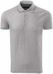 Muška elegantna mercerizirana polo majica, srebrno siva