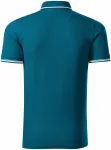 Muška polo majica s kontrastnim detaljima, petrol blue