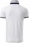 Muška polo majica s ovratnikom gore, bijela