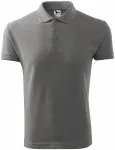 Muška široka polo majica, tamno sivi mramor