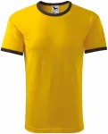 Uniseks majica s kontrastom, žuta boja