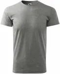 Uniseks majica veće težine, tamno sivi mramor
