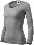 Ženska majica dugih rukava, tamno sivi mramor