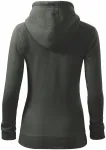 Ženska majica s kapuljačom, tamni škriljevac