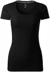 Ženska majica s ukrasnim šavovima, crno