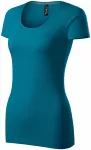 Ženska majica s ukrasnim šavovima, petrol blue