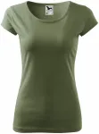 Ženska majica s vrlo kratkim rukavima, khaki