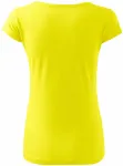 Ženska majica s vrlo kratkim rukavima, limun žuto