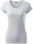 Ženska majica s vrlo kratkim rukavima, svijetlo sivi mramor