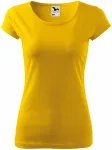 Ženska majica s vrlo kratkim rukavima, žuta boja