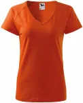 Ženska majica slim fit s rukavom od reglana, naranča