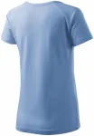 Ženska majica slim fit s rukavom od reglana, plavo nebo