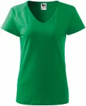 Ženska majica slim fit s rukavom od reglana, trava zelena
