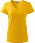 Ženska majica slim fit s rukavom od reglana, žuta boja