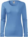 Ženska majica uskog kroja s dugim rukavima, plavo nebo