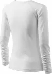 Ženska majica uskog kroja, V izrez, bijela