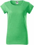 Ženska majica zasukanih rukava, zeleni mramor