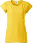 Ženska majica zasukanih rukava, žutog mramora