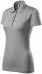 Ženska polo majica slim fit, tamno sivi mramor