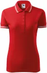 Ženska polo majica u kontrastu, crvena