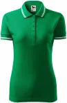Ženska polo majica u kontrastu, trava zelena