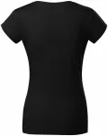 Ženska tanka majica kratkog kroja s okruglim izrezom, crno