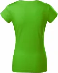 Ženska tanka majica kratkog kroja s okruglim izrezom, jabuka zelena
