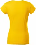Ženska tanka majica kratkog kroja s okruglim izrezom, žuta boja