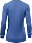 Ženski jednostavni pulover, plavi mramor